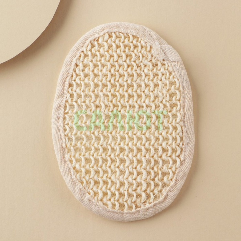 Мочалка с хлопком, овальная 10см (7802087)