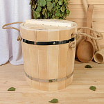 Запарник 9л, липа, пластиковая вставка