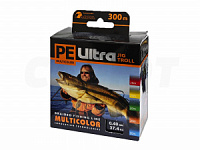 Шнур плетеный Aqua Ultra Multicolor Jig Troll 300m