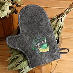 Рукавица для бани для бани и сауны «С лёгким паром», (3812800)