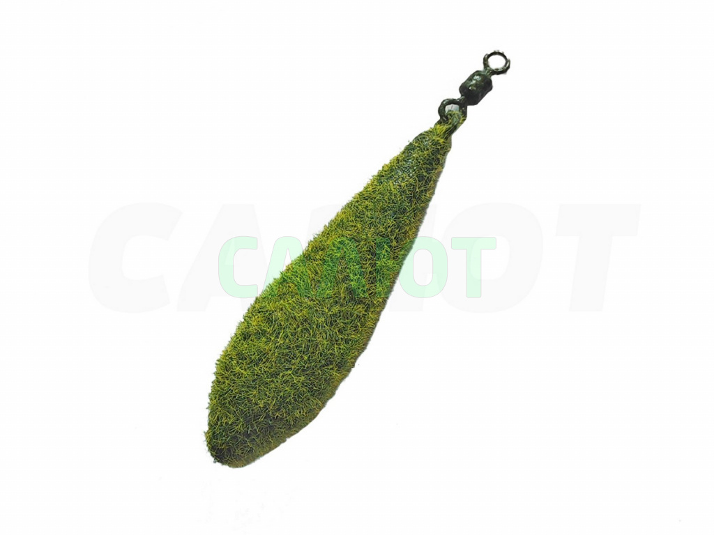 Груз Long Cast ухо + вертлюг, зеленый мох