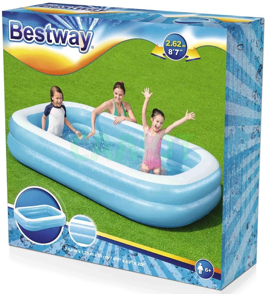 Бассейн надувной Bestway Семейный 262х175х51см 54006