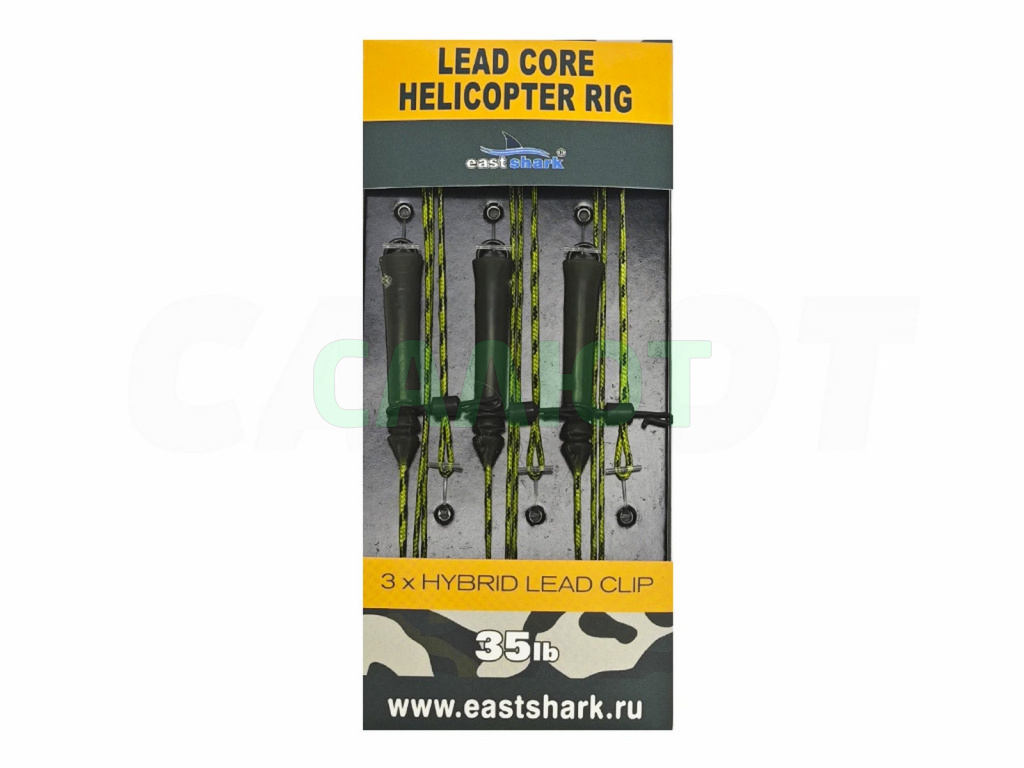 Монтаж East Shark Lead Core Helicopter Rig 35Lb