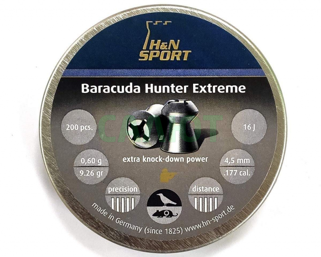 Пули HN Baracuda Hunter Extreme 4.5mm 0.60 (200шт)